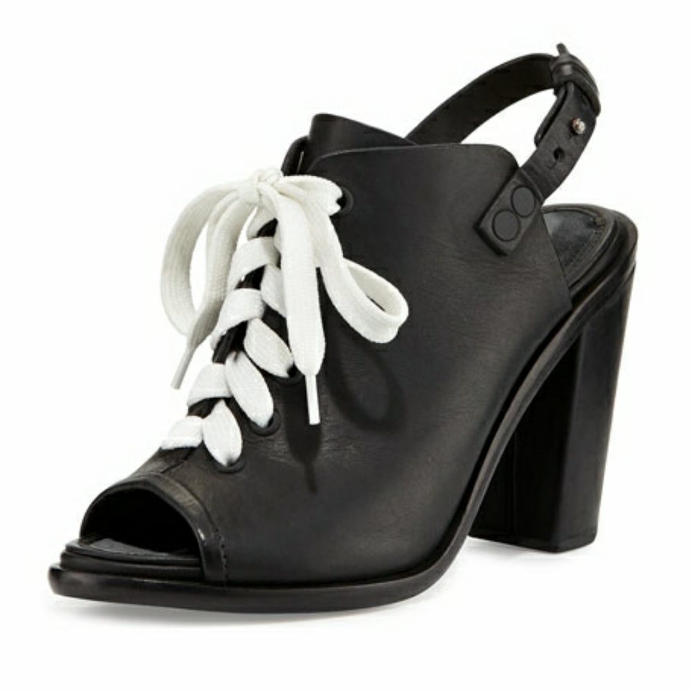 Rag & Bone Trafford Lace Up Peep Toe Booties